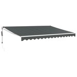 vidaXL Auvent rétractable automatique anthracite 4x3 m
