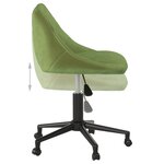 vidaXL Chaise pivotante de salle à manger Vert clair Velours