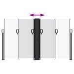 vidaXL Auvent latéral rétractable blanc 140x1200 cm