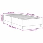 vidaXL Cadre de lit plateforme Crème 90 x 200 cm