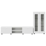 vidaXL Ensemble meuble TV avec tiroir FLORIN Blanc Bois d'ingénierie