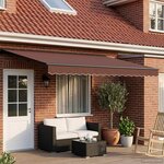 vidaXL Cadre de store manuel avec LEDs 4 5 × 3 5 m