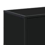 vidaXL Meuble TV noir 180x35x41 cm bois d'ingénierie