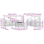 vidaXL Ensemble de canapés d'extérieur 6 pc Blanc et crème Polyester