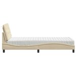 vidaXL Lit avec matelas crème 90x200 cm tissu