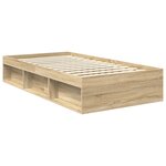 vidaXL Cadre de lit Sonoma 100 x 200 cm Bois de pin massif