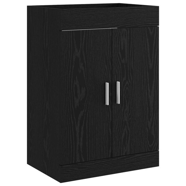vidaXL Meuble sous lavabo de salle de bain Chêne noir