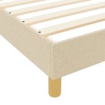 vidaXL Cadre de lit avec tête de lit Crème 90 x 190 cm tissu