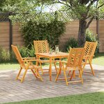 vidaXL Fauteuil inclinable 4 Pièces Marron 57 x 71 x 90cm bois