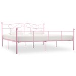 vidaXL Cadre de lit Rose Métal 200x200 cm