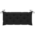 vidaXL Banc de jardin avec coussin 120 cm Bambou