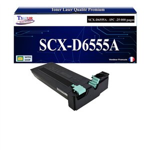 T3AZUR - Toner compatible avec Samsung SCX-D6555A SCXD6555A pour Samsung SCX6545N SCX6545NG SCX6545NX SCX6555N SCX6555NG SCX6555NX SCX6811CO