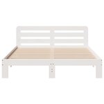 vidaXL Cadre de lit sans matelas blanc 140x190 cm bois de pin massif