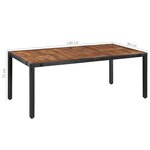 vidaXL Ensemble à manger d'extérieur 9 Pièces résine tressée et acacia