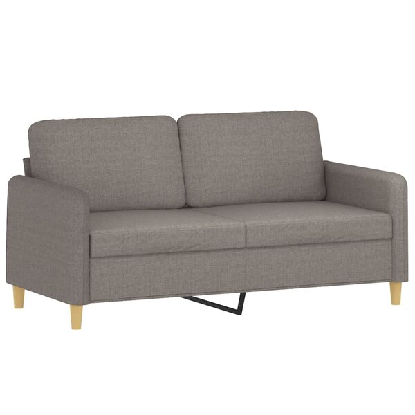 vidaXL Canapé à 2 places Taupe 140 cm Tissu