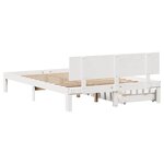 vidaXL Cadre de lit avec tiroirs sans matelas blanc 135x190 cm