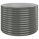 vidaXL Lit surélevé de jardin Acier galvanisé 100x100x68cm gris