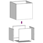 vidaXL Jardinières 2 Pièces anthracite 32x30x29 cm acier laminé à froid