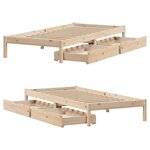 vidaXL Cadre de lit sans matelas 90x190 cm bois de pin massif