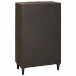vidaXL Meuble d'appoint avec tiroir Noir et or 60 x 33.5 x 100 cm