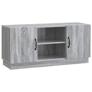 vidaXL Meuble TV 102 x 34 5 x 47 cm Sonoma gris Bois d'ingénierie