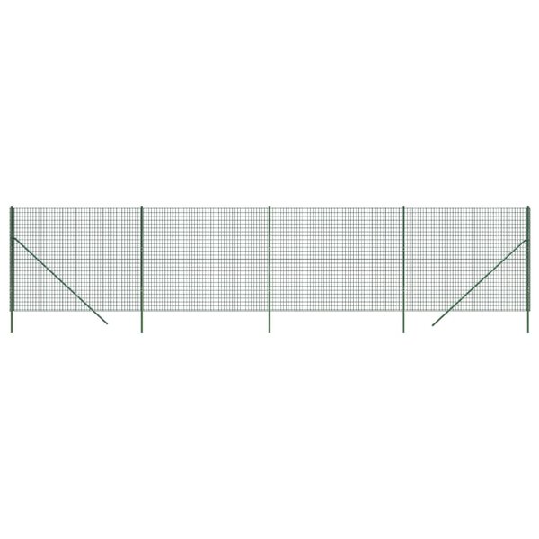 vidaXL Clôture en treillis métallique vert 1 4x10 m acier galvanisé