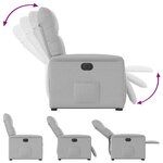 vidaXL Fauteuil inclinable électrique gris nuage tissu