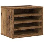 vidaXL Organiseur de bureau Bois ancien 36 x 26 x 29 5 cm