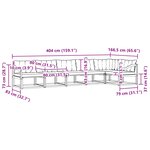 vidaXL Ensemble de canapés d'extérieur 6 pc Blanc et Beige