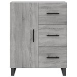vidaXL Buffet haut Sonoma gris 69 5x34x180 cm Bois d'ingénierie