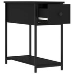 vidaXL Table de chevet noir 30x60x60 cm Bois d’ingénierie