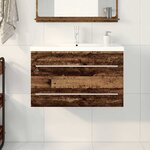 vidaXL Meuble sous-vasque avec lavabo avec tiroir 2 Pièces Bois ancien