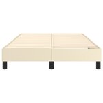 vidaXL Cadre de lit Crème 120x200 cm Similicuir