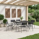 vidaXL Table de Salle à Manger en Maille Extensible Anthracite Acier