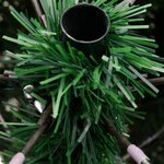 vidaXL Sapin de Noël artificiel à charnières avec support vert 180 cm