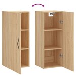 vidaXL Armoire murale chêne sonoma 34 5x34x90 cm bois d'ingénierie