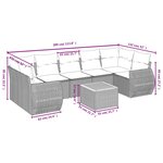 vidaXL Salon de jardin avec coussins 8 Pièces beige résine tressée