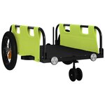 vidaXL Remorque de vélo vert tissu oxford et fer