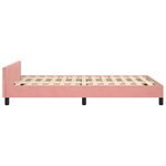 vidaXL Cadre de lit et tête de lit sans matelas rose 120x200cm velours