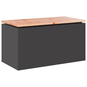 vidaXL Banc de jardin Noir 80 x 40 x 43 cm Acier