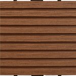 vidaXL Carreau de terrasse 22 Pièces 30 x 30 cm 2 m² WPC Marron