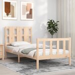 vidaXL Cadre de lit sans matelas 100x200 cm bois massif de pin