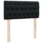 vidaXL Cadre de lit ottoman avec matelas noir 90x200 cm velours