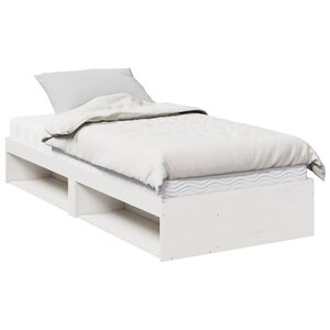 vidaXL Lit de jour avec matelas blanc 80x200 cm bois de pin massif