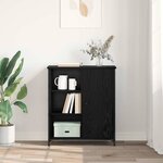 vidaXL Buffet Chêne noir 70 x 30 x 80 cm Bois d'ingénierie