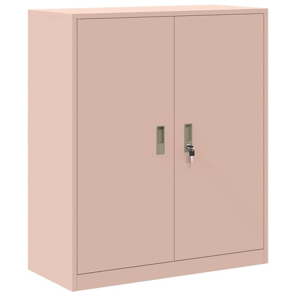 vidaXL Armoire de rangement Rose 90 x 40 x 105 cm Acier