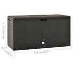 vidaXL Boîte de rangement de jardin Anthracite 114x47x60 cm