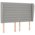 vidaXL Sommier à lattes de lit avec matelas Gris clair 140x200cm Tissu
