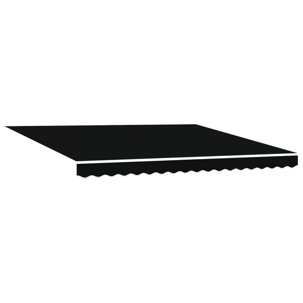 vidaXL Tissu de Remplacement pour Auvent 4x3.5 m Noir