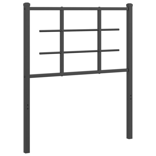 vidaXL Tête de lit métal noir 75 cm